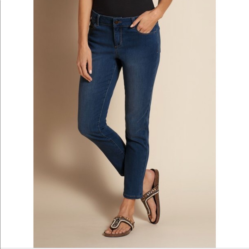 Soft surroundings Essential Tencel Capri Jeans 14